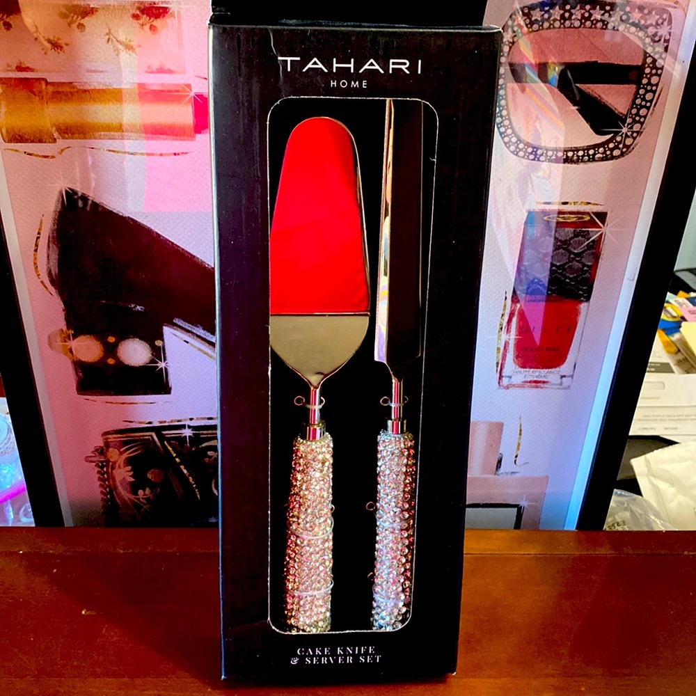 Tahari Cake Knife & Server Set.